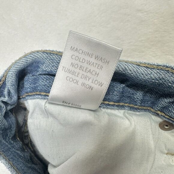 Pistola Jeans Womens 30 Light Fade Distressed Destroyed Worn Straight Stretch - Picture 9 of 11